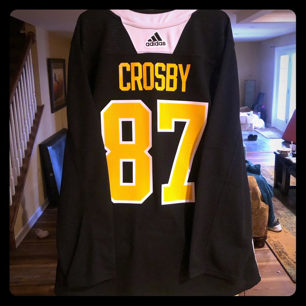 NWOT Crosby NHL Penguins Adidas Practice Jersey